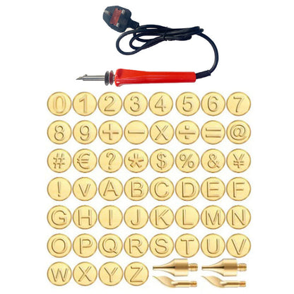 26 Letters Copper Mold DIY Wood Burning/Carving Set