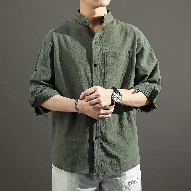 Men's Cotton and Linen Shirt