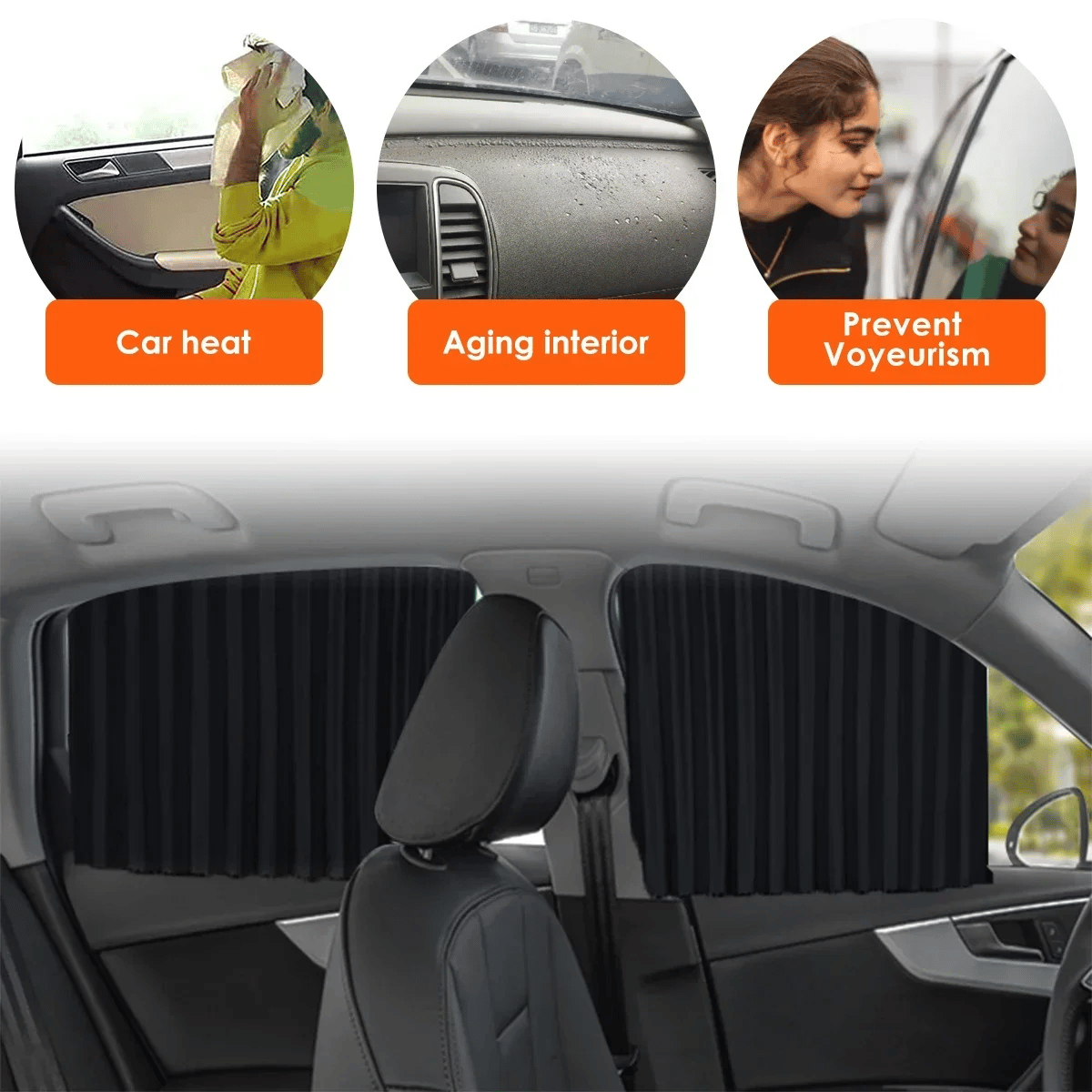 🌥️🔥Universal Fit Magnetic Car Side Window Privacy Sunshade🚗