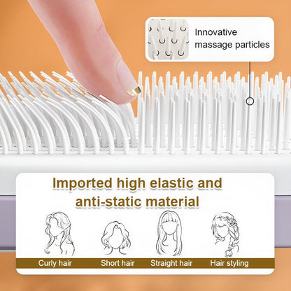 Automatic Self-Cleaning Rotating Hair Brush with Easy Hair Removal for Tangle-Free Styling