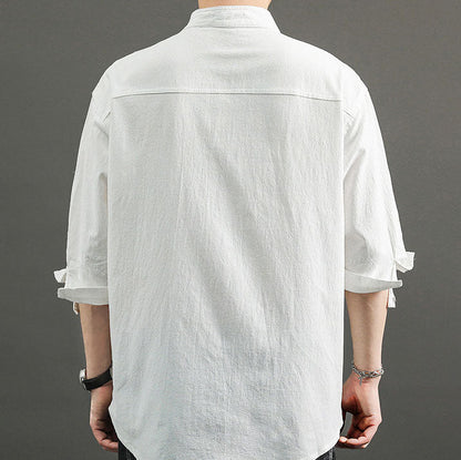 Men's Cotton and Linen Shirt