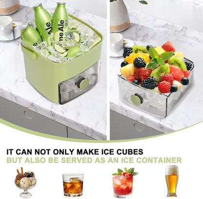 Portable Ice Maker with Lid and Storage Box🧊