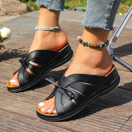 Women's Comfort Bowtie Slide Sandals