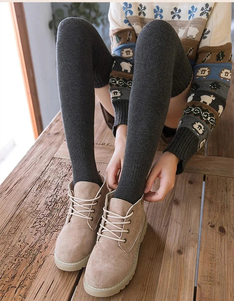 Warm Thigh High Socks Long Stockings