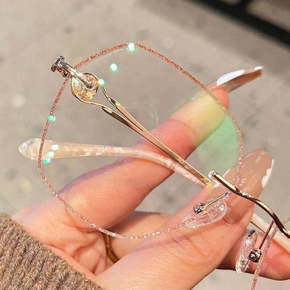 💥New Arrival✨Women's Synthetic Diamonds Rimless Anti Blue Light Glasses