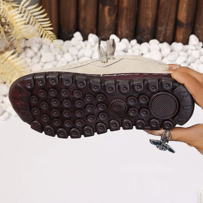 Women's Low Top Lace-up Stitching Flat Shoes 24-hour delivery from the US