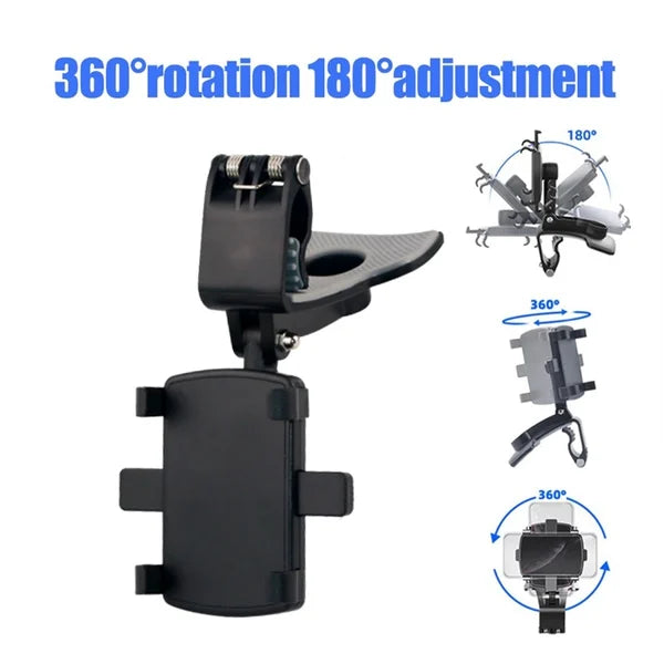 Multi functional Dashboard Clip-on Car Phone Holder