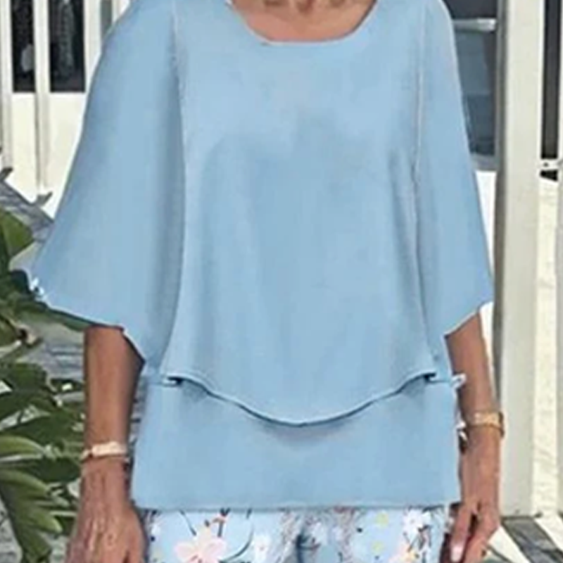 LAST DAY SALE - 49% OFF Women's Printed Pants and Crew Neck Top Set