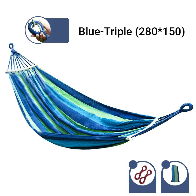 Reinforced & Multi-Person Striped Hammock