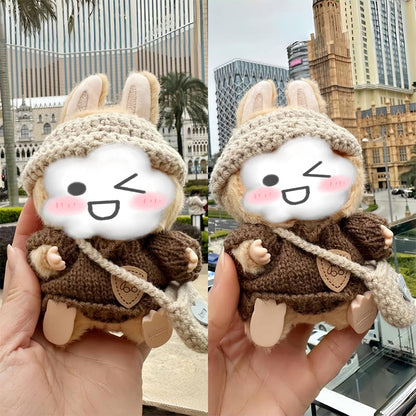 Cute Hat, Sweater, and Bag 3-Piece Set for Labubu Doll