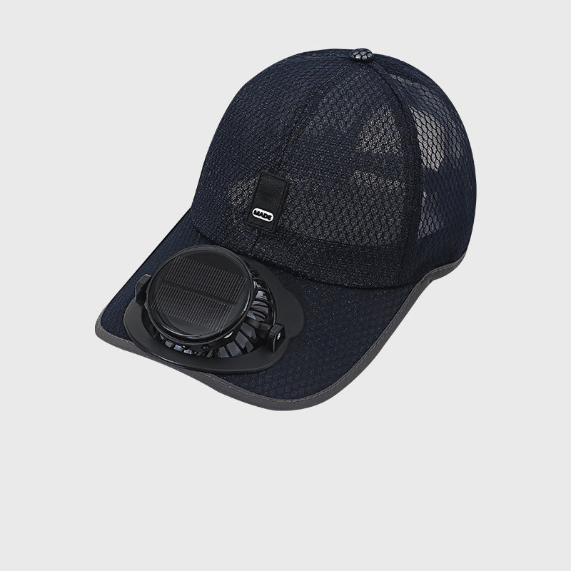 Breathable Baseball Cap with Solar Fan