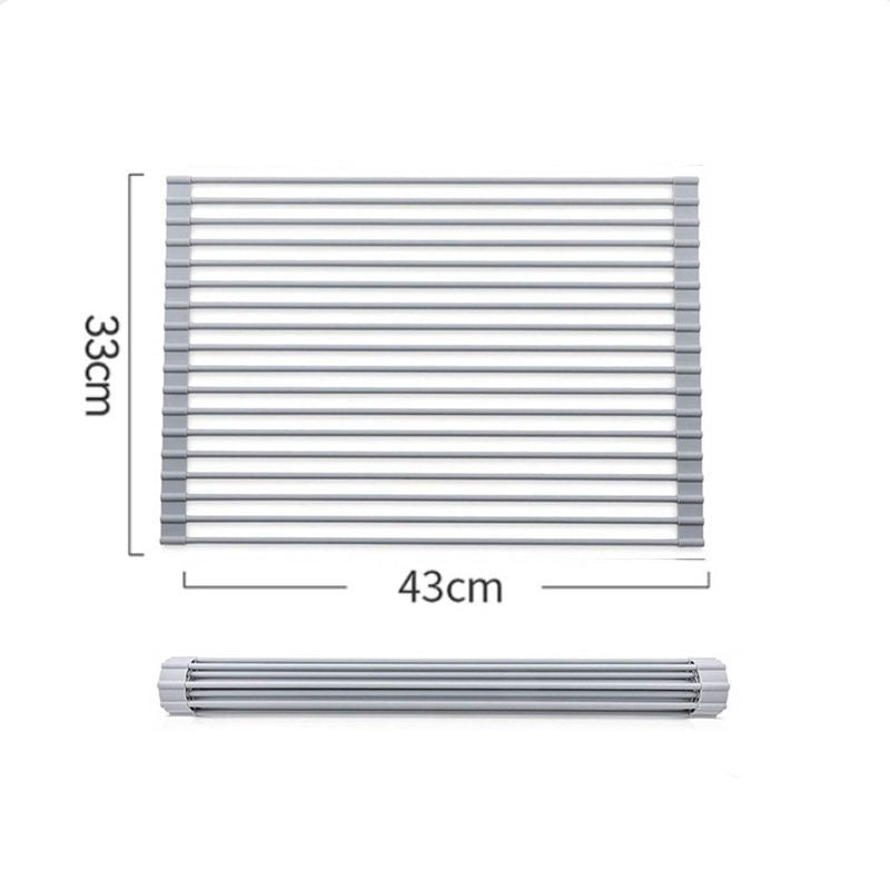 Multipurpose Roll-Up Dish Drying Rack